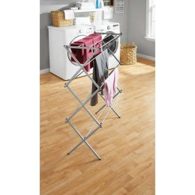 Functional and Energy Saving Oversized Collapsible Steel Closets Clothes Drying Rack, Silver