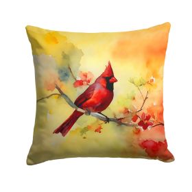 Cardinal Throw Pillow Machine Washable, Indoor Outdoor Decorative Pillow for Couch, Bed or Patio, 14Hx14W