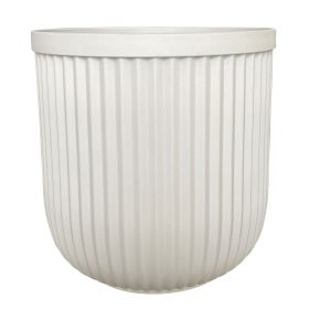 16"W x 16"L x 15.8"H Ellan White Resin Plant Pot Planter